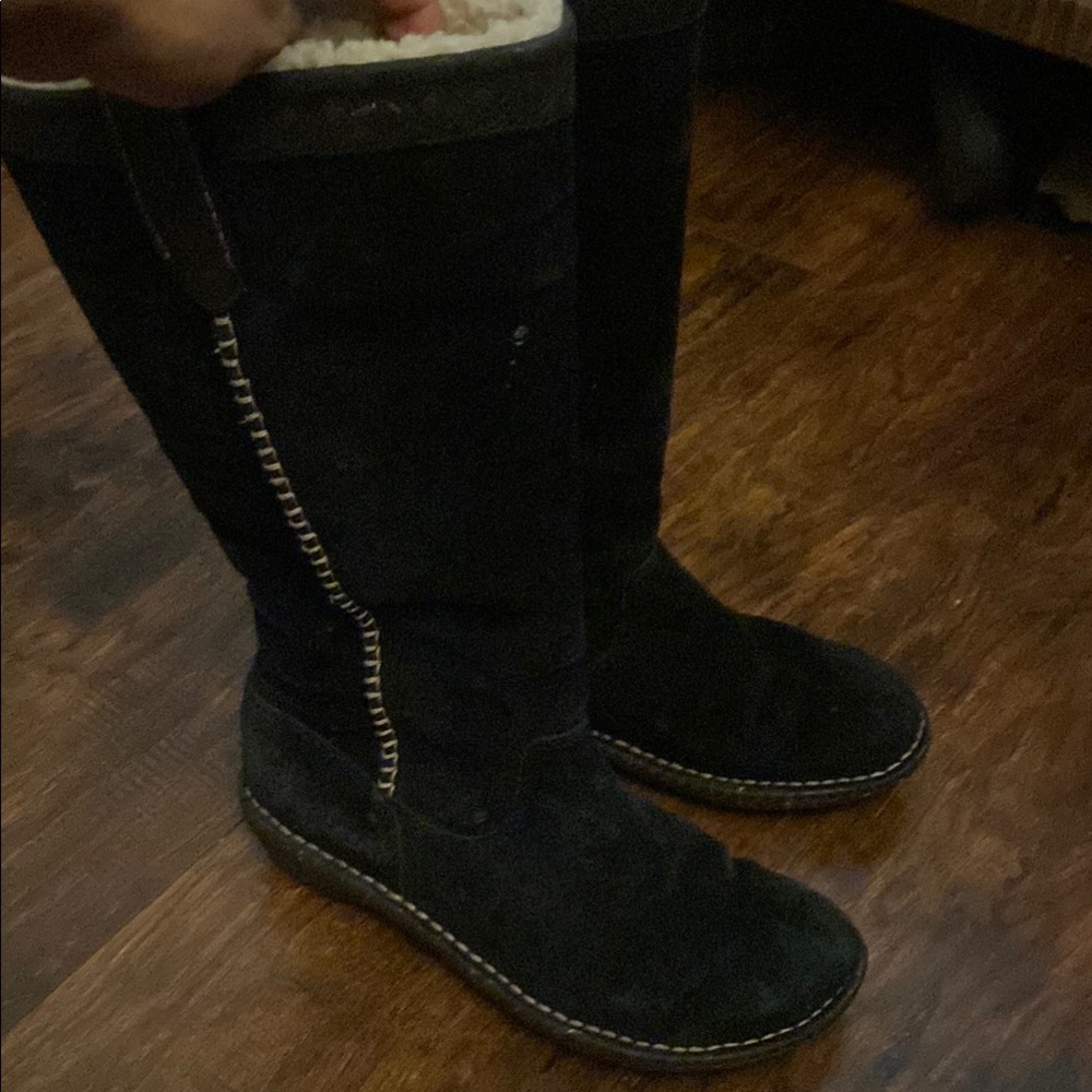 UGG Black Lace Up Boots